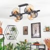 Koyoto Lampa sufitowa, Kula świetlna W kolorze bursztynu, Przydymiony, 8-punktowe