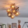Koyoto Lampa sufitowa, Kula świetlna W kolorze bursztynu, Przydymiony, 8-punktowe