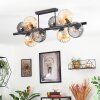 Koyoto Lampa sufitowa, Kula świetlna W kolorze bursztynu, Przydymiony, 8-punktowe