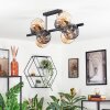 Koyoto Lampa sufitowa, Kula świetlna W kolorze bursztynu, Przydymiony, 8-punktowe