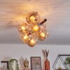 Koyoto Lampa sufitowa, Kula świetlna W kolorze bursztynu, 8-punktowe