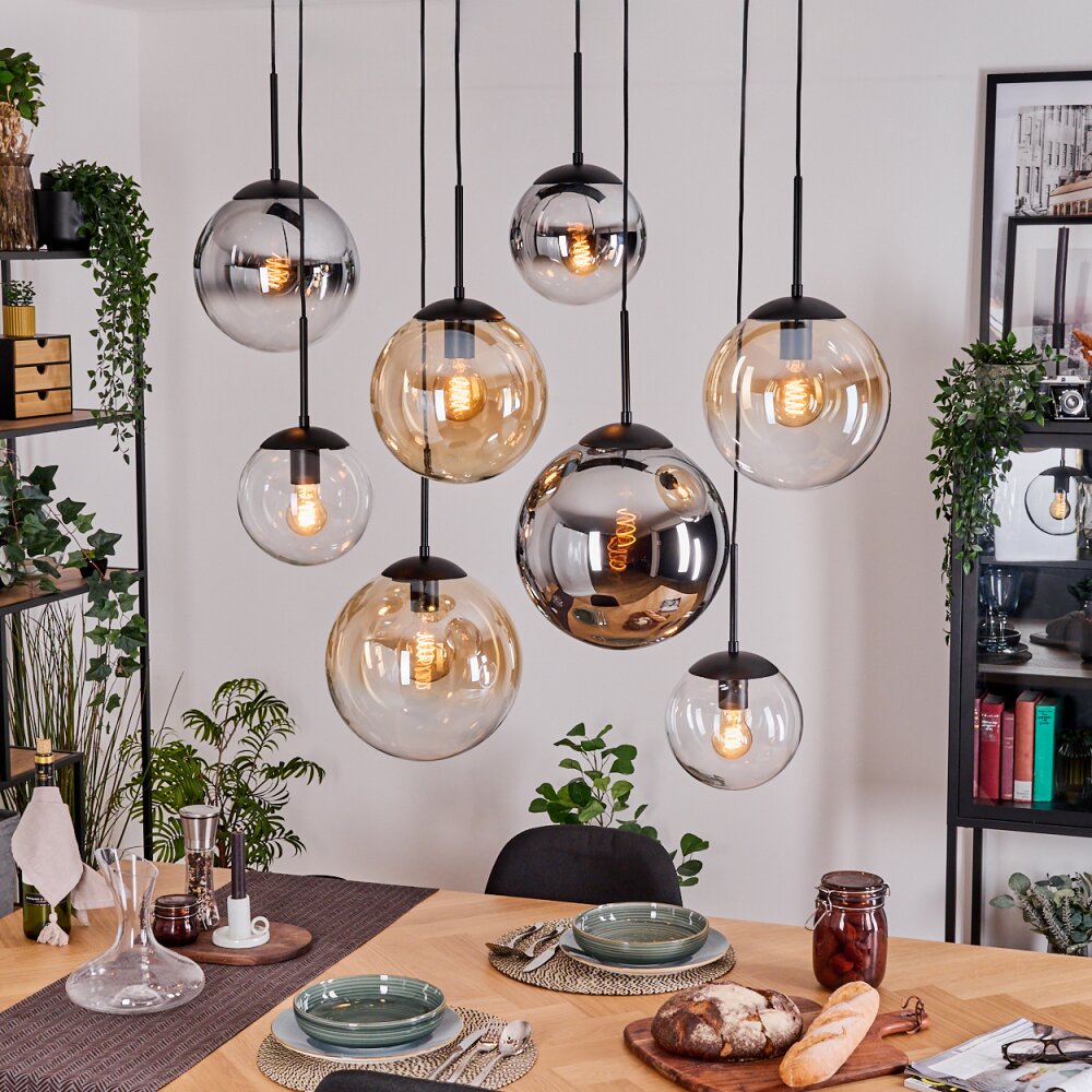 Gastor Lampa wisząca, Kula świetlna, Lampa wisząca W kolorze bursztynu, Chrom, Przezroczysty, Przydymiony, 8-punktowe main product photo