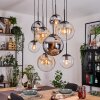 Gastor Lampa wisząca, Kula świetlna, Lampa wisząca W kolorze bursztynu, Chrom, Przezroczysty, Przydymiony, 8-punktowe