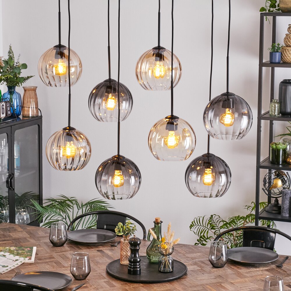Koyoto Lampa wisząca, Kula świetlna, Lampa wisząca W kolorze bursztynu, Przezroczysty, Przydymiony, 8-punktowe main product photo