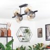 Koyoto Lampa sufitowa, Kula świetlna W kolorze bursztynu, Przezroczysty, Przydymiony, 8-punktowe