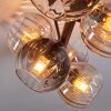 Koyoto Lampa sufitowa, Kula świetlna W kolorze bursztynu, Przezroczysty, Przydymiony, 8-punktowe
