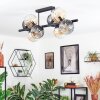 Koyoto Lampa sufitowa, Kula świetlna W kolorze bursztynu, Przezroczysty, Przydymiony, 8-punktowe