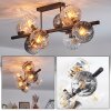 Koyoto Lampa sufitowa, Kula świetlna W kolorze bursztynu, Przezroczysty, Przydymiony, 8-punktowe