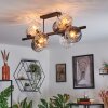 Koyoto Lampa sufitowa, Kula świetlna W kolorze bursztynu, Przezroczysty, Przydymiony, 8-punktowe