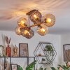 Koyoto Lampa sufitowa, Kula świetlna W kolorze bursztynu, Przydymiony, 8-punktowe