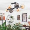 Koyoto Lampa sufitowa, Kula świetlna W kolorze bursztynu, Przydymiony, 8-punktowe