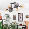 Koyoto Lampa sufitowa, Kula świetlna W kolorze bursztynu, Przydymiony, 8-punktowe