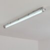 Ilena zewnętrzna lampa sufitowa, oświetlenie zewnętrzne, lampa łazienkowa, reflektor budowlany, lampa sufitowa LED szary, 1-punktowy