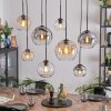 Koyoto lampa wisząca, kula świetlna, lampa wisząca bursztynowy, przezroczysty, przydymiony, 8-punktowe