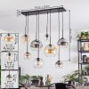 Koyoto lampa wisząca, kula świetlna, lampa wisząca bursztynowy, przezroczysty, przydymiony, 8-punktowe