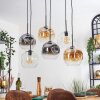 Ripoll lampa wisząca, kula świetlna, lampa wisząca bursztynowy, przezroczysty, przydymiony, 6-punktowe