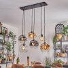 Ripoll lampa wisząca, kula świetlna, lampa wisząca bursztynowy, przezroczysty, przydymiony, 6-punktowe