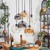 Ripoll Lampa wisząca, Kula świetlna, Lampa wisząca W kolorze bursztynu, Przezroczysty, Przydymiony, 6-punktowe