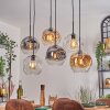 Ripoll Lampa wisząca, Kula świetlna, Lampa wisząca W kolorze bursztynu, Przezroczysty, Przydymiony, 6-punktowe