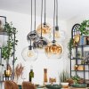 Ripoll Lampa wisząca, Kula świetlna, Lampa wisząca W kolorze bursztynu, Przezroczysty, Przydymiony, 6-punktowe