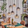 Ripoll lampa wisząca, kula świetlna, lampa wisząca bursztynowy, przezroczysty, przydymiony, 6-punktowe