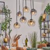 Ripoll lampa wisząca, kula świetlna, lampa wisząca bursztynowy, przezroczysty, przydymiony, 6-punktowe