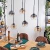 Ripoll Lampa wisząca, Kula świetlna, Lampa wisząca W kolorze bursztynu, Przezroczysty, Przydymiony, 6-punktowe
