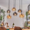 Ripoll lampa wisząca, kula świetlna, lampa wisząca bursztynowy, przezroczysty, przydymiony, 6-punktowe