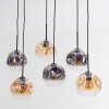 Ripoll Lampa wisząca, Kula świetlna, Lampa wisząca W kolorze bursztynu, Przezroczysty, Przydymiony, 6-punktowe