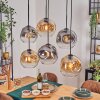 Ripoll Lampa wisząca, Kula świetlna, Lampa wisząca W kolorze bursztynu, Przezroczysty, Przydymiony, 6-punktowe
