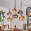 Ripoll Lampa wisząca, Kula świetlna, Lampa wisząca W kolorze bursztynu, Przezroczysty, Przydymiony, 6-punktowe