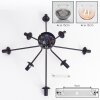 Koyoto lampa sufitowa, kula świetlna 86 cm bursztynowy, przezroczysty, przydymiony, 8-punktowe