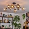 Koyoto lampa sufitowa, kula świetlna 86 cm bursztynowy, przezroczysty, przydymiony, 8-punktowe