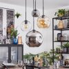 Ripoll Lampa wisząca, Kula świetlna, Lampa wiszącego klastra W kolorze bursztynu, Chrom, Przezroczysty, Przydymiony, 4-punktowe