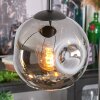 Ripoll Lampa wisząca, Kula świetlna, Lampa wiszącego klastra W kolorze bursztynu, Chrom, Przezroczysty, Przydymiony, 4-punktowe