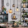 Ripoll Lampa wisząca, Kula świetlna, Lampa wiszącego klastra W kolorze bursztynu, Chrom, Przezroczysty, Przydymiony, 4-punktowe