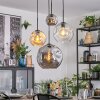 Ripoll Lampa wisząca, Kula świetlna, Lampa wiszącego klastra W kolorze bursztynu, Chrom, Przezroczysty, Przydymiony, 4-punktowe