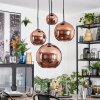 Koyoto Lampa wisząca, Kula świetlna, Lampa wiszącego klastra W kolorze miedzi, 4-punktowe