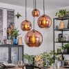 Koyoto Lampa wisząca, Kula świetlna, Lampa wiszącego klastra W kolorze miedzi, 4-punktowe