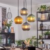 Koyoto lampa wisząca, kula świetlna, lampa wisząca kaskadowa niebeieski, złoty, zielony, 4-punktowe