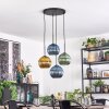 Koyoto lampa wisząca, kula świetlna, lampa wisząca kaskadowa niebeieski, złoty, zielony, 4-punktowe