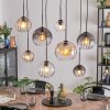 Koyoto lampa wisząca, kula świetlna, lampa wisząca bursztynowy, przezroczysty, przydymiony, 8-punktowe
