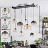 Koyoto lampa wisząca, kula świetlna, lampa wisząca bursztynowy, przezroczysty, przydymiony, 8-punktowe