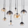 Koyoto lampa wisząca, kula świetlna, lampa wisząca bursztynowy, przezroczysty, przydymiony, 8-punktowe