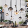 Koyoto Lampa wisząca, Kula świetlna, Lampa wisząca W kolorze bursztynu, Przezroczysty, Przydymiony, 8-punktowe