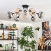Koyoto lampa sufitowa, kula świetlna 81 cm bursztynowy, przezroczysty, przydymiony, 10-punktowe