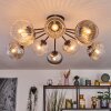 Koyoto lampa sufitowa, kula świetlna 81 cm bursztynowy, przezroczysty, przydymiony, 10-punktowe