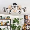 Koyoto lampa sufitowa, kula świetlna 81 cm bursztynowy, przezroczysty, przydymiony, 10-punktowe