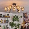Koyoto lampa sufitowa, kula świetlna 81 cm bursztynowy, przezroczysty, przydymiony, 10-punktowe