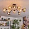 Koyoto lampa sufitowa, kula świetlna 81 cm bursztynowy, przezroczysty, przydymiony, 10-punktowe
